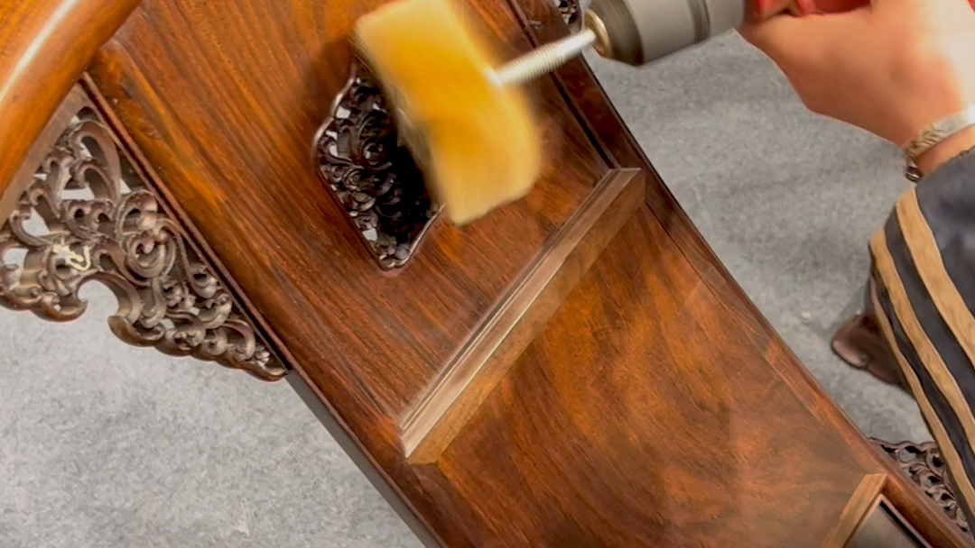 红木家具老挝大红酸枝交趾黄檀黄宫椅精细打磨抛光