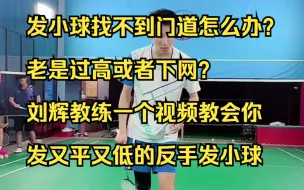 Descargar video: 发小球找不到门道怎么办？老是过高或者下网？刘辉教练一个视频教会你发又平又低的反手发小球