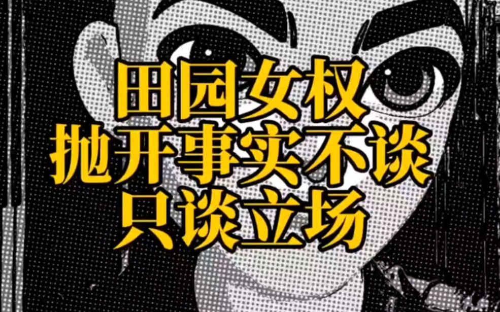 田园女权,抛开事实不谈,只谈立场.你们要明白她谈的是立场而不是公理.哔哩哔哩bilibili