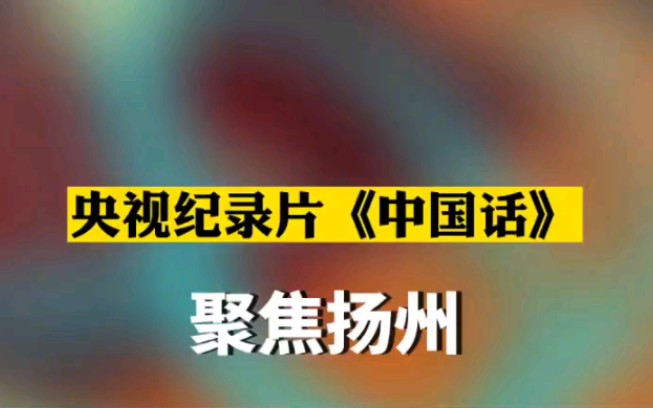 [图]央视纪录片《中国话》第2集《步履声声》聚焦扬州