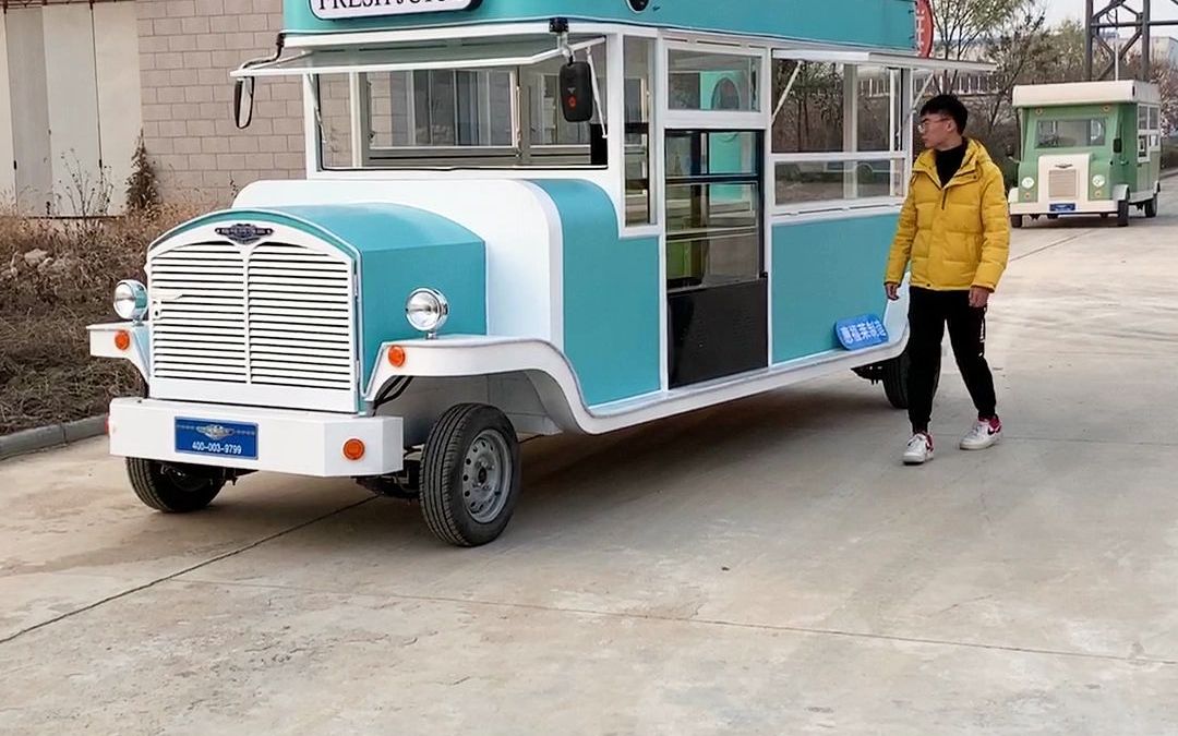 惠福莱电动餐饮车四轮美食车支持定制价格实惠