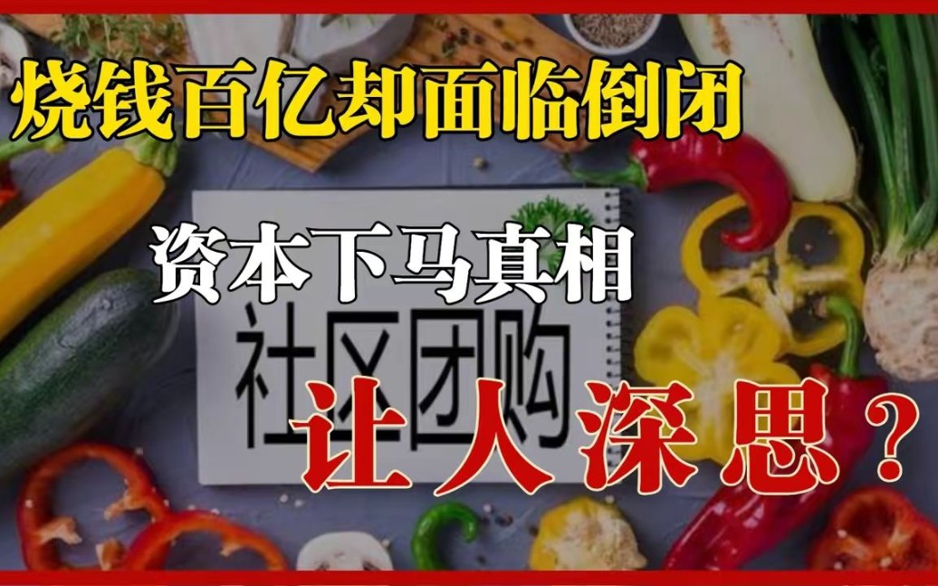 烧钱上百亿、平台相继倒闭,野蛮扩张的社区团购,带来一堆问题!哔哩哔哩bilibili