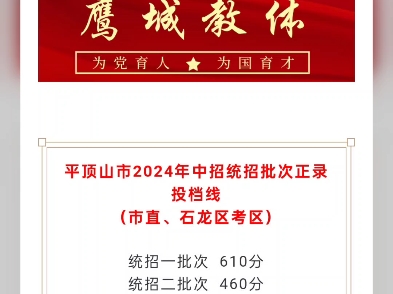 平顶山市2024年中招统招批次正录投档线(市直、石龙区考区)哔哩哔哩bilibili