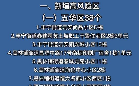 昆明市发布关于调整高、低风险区的通告哔哩哔哩bilibili