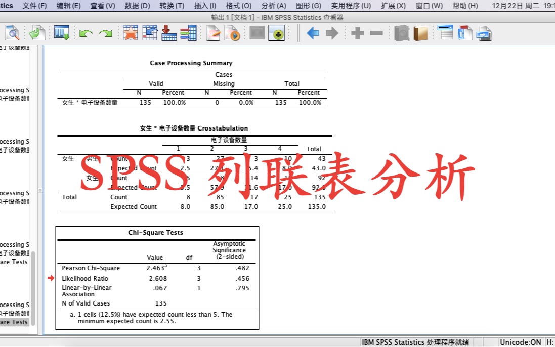 SPSS 列联表分析哔哩哔哩bilibili