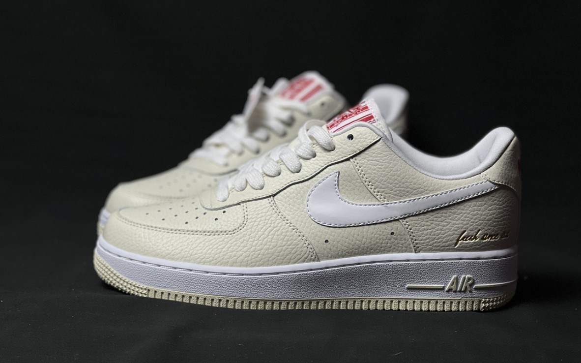发货实拍nikeairforce107lowprmembpopcorn米白爆米花