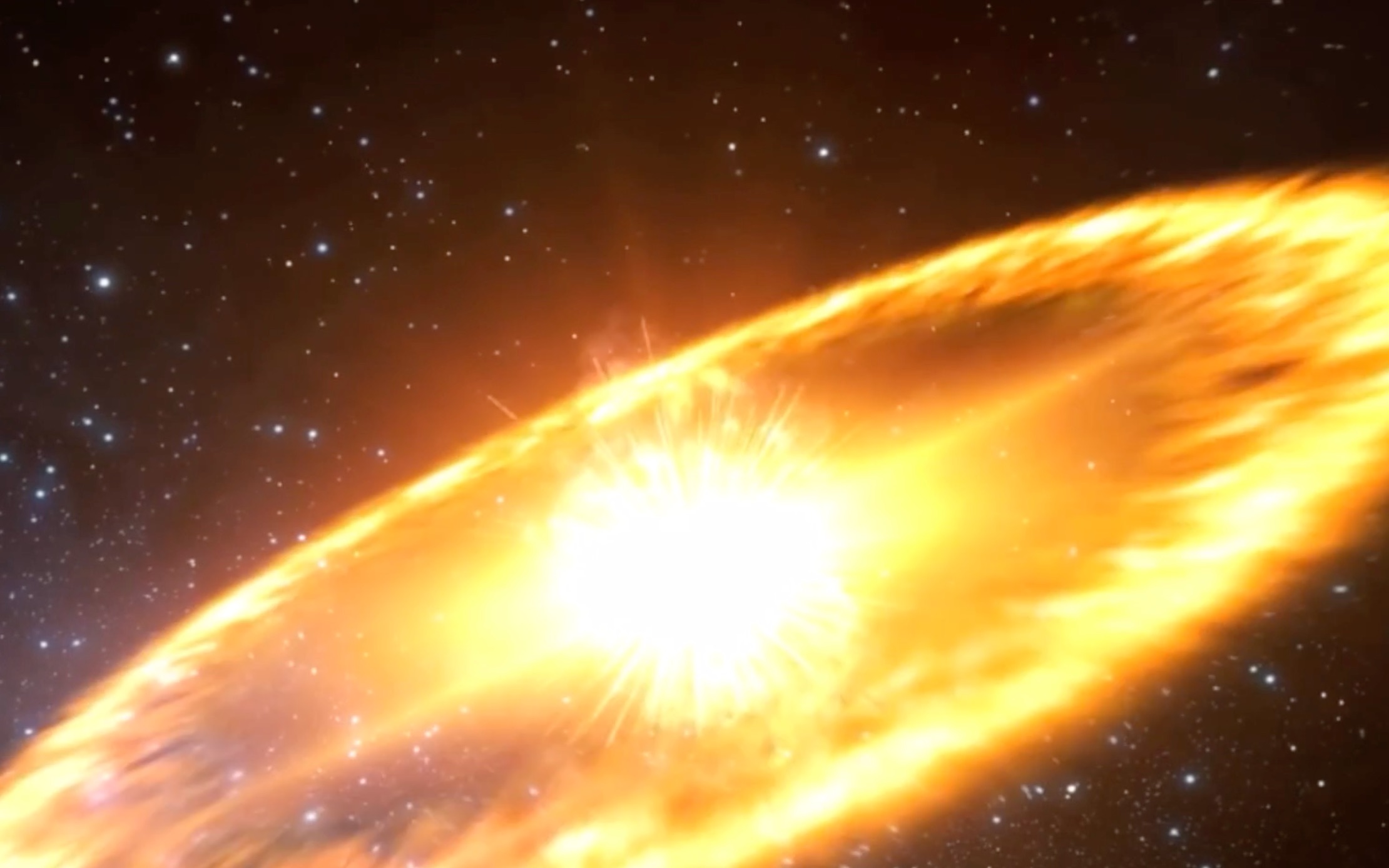 科学家探测到一颗超新星爆炸,画面犹如一幅彩色墨染艺术作品!
