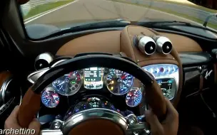 Скачать видео: 高位第一视角 赛道试驾 帕加尼 风神Pagani Huayra 超级跑车！