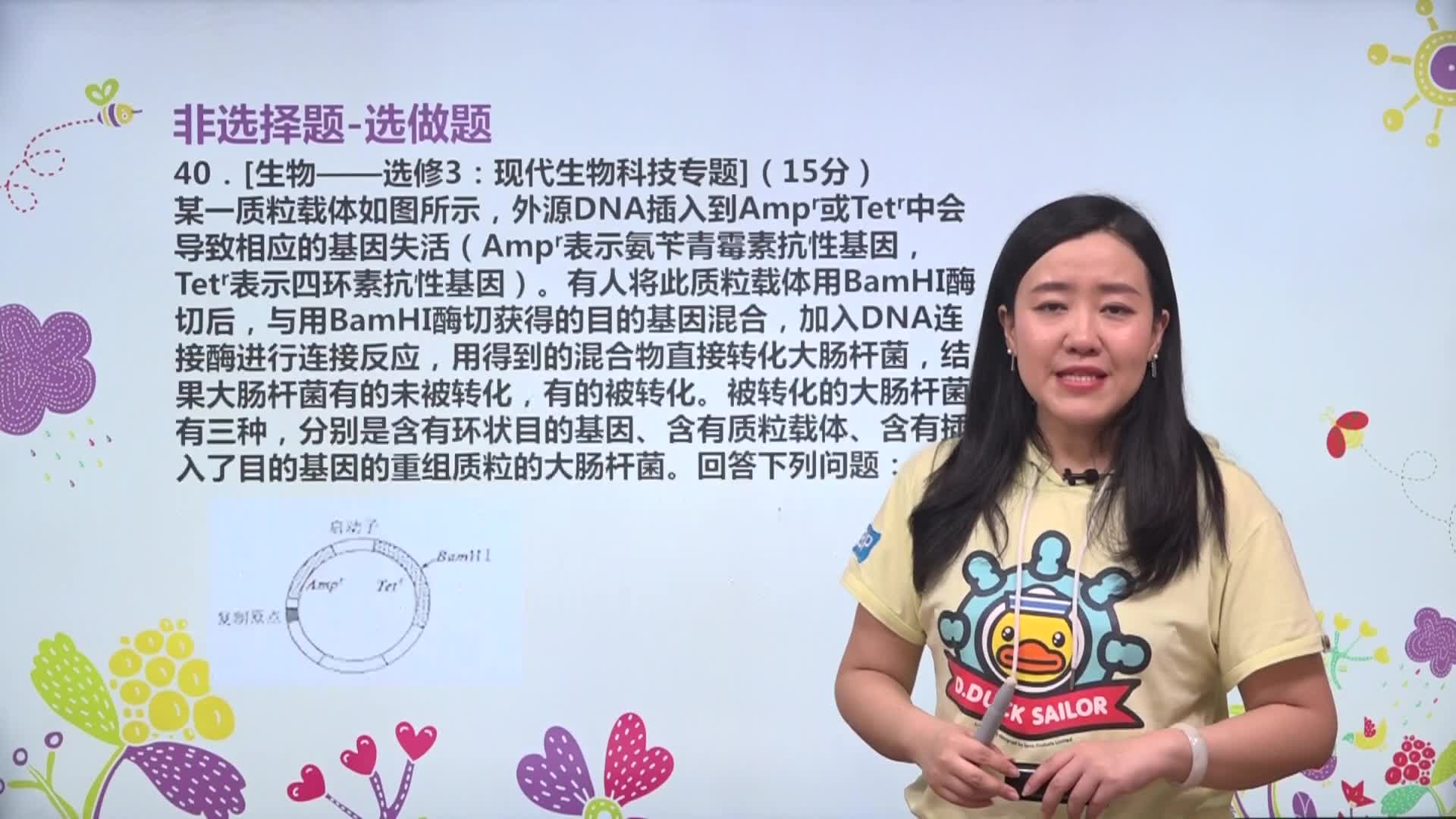 翟思茗-高考生物真题解析-全国1卷-40.基因工程