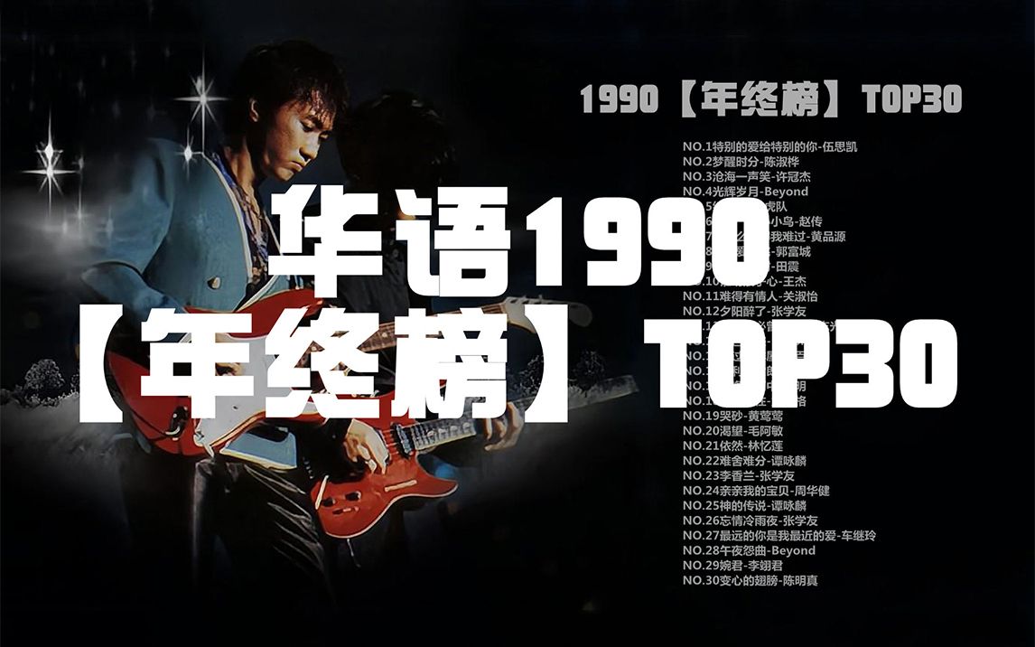 [图]1990【年终榜】1990年华语乐坛神曲大爆发！伍思凯，陈淑桦，许冠杰火遍全国！