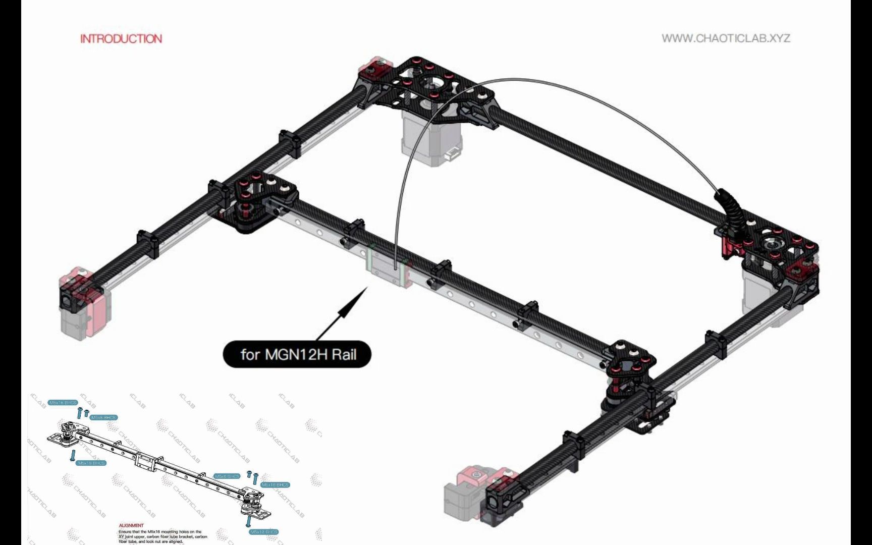 CHAOTICLAB 碳管安装 X轴 voron2.4 轻量化哔哩哔哩bilibili