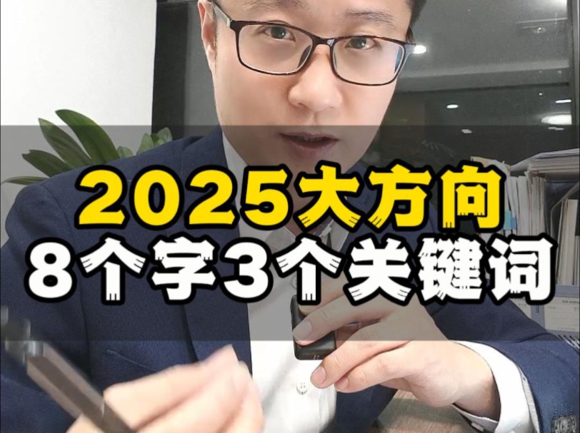 2025年大方向,8个字3个关键词哔哩哔哩bilibili