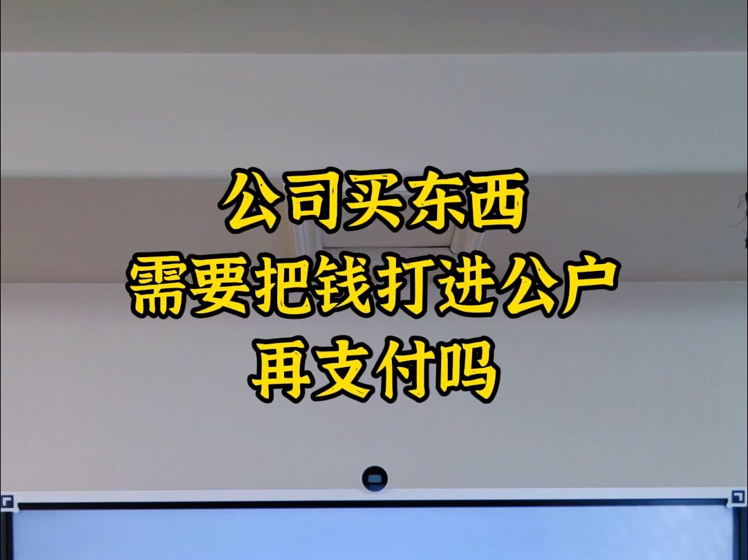 公司买东西需要把钱打进公户再支付吗哔哩哔哩bilibili