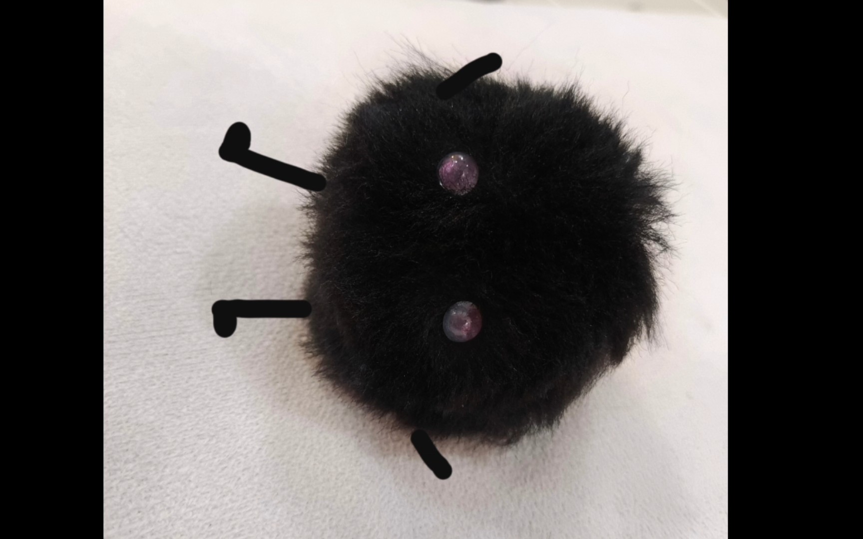 活动作品缝了个超可爱的小黑煤球