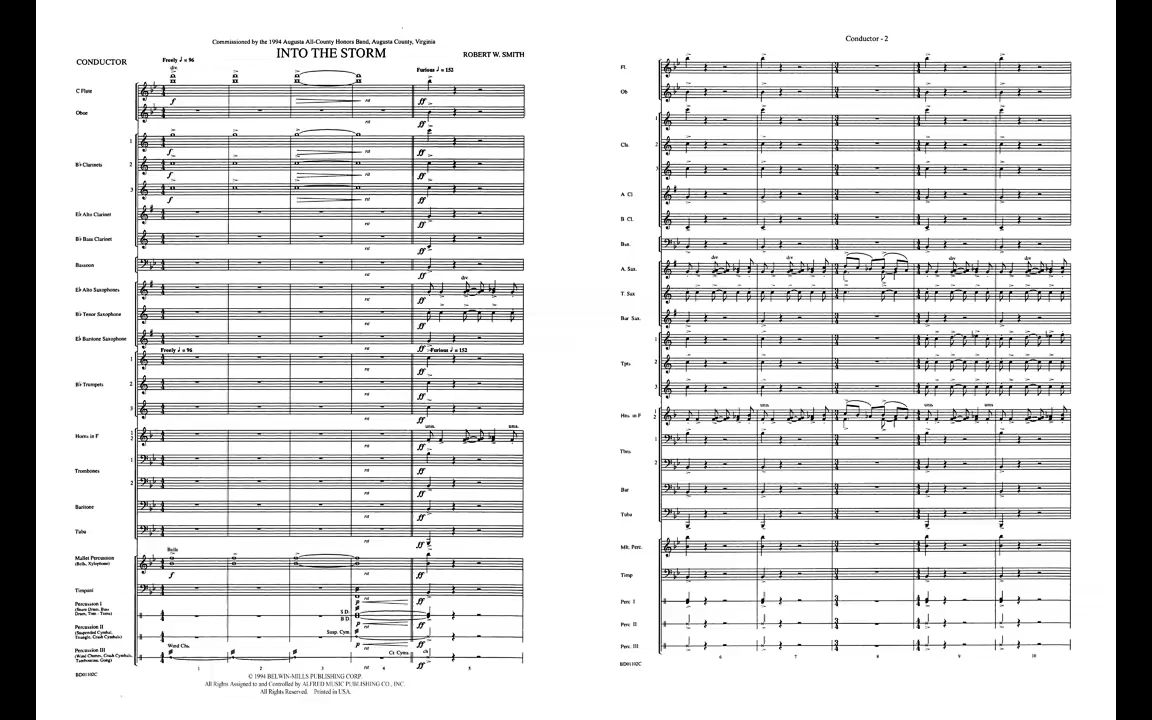 [图]Into the Storm, by Robert W. Smith – Score & Sound