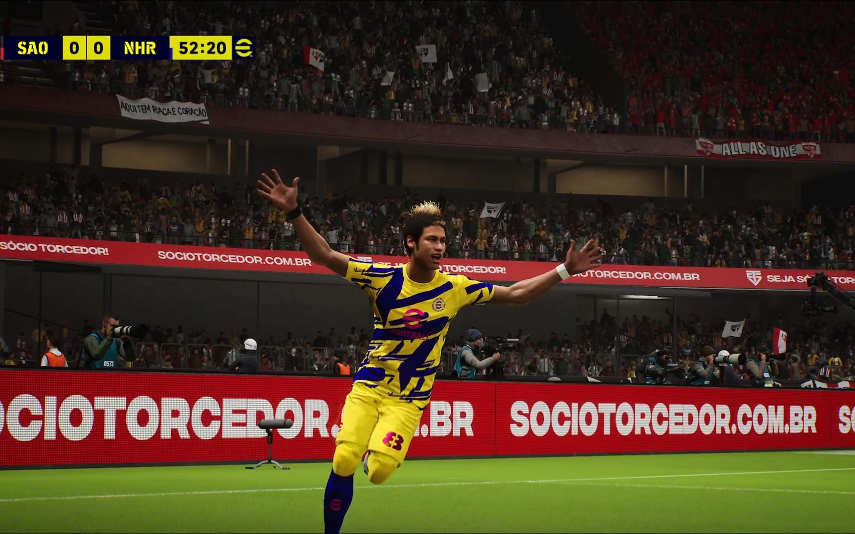 efootball【24b001】内马尔进球-对手sao