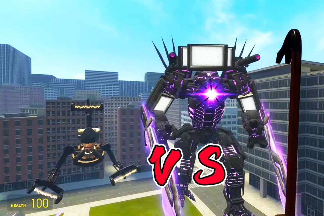 终极泰坦电视人vs磁力马桶人,直接秒,马桶人家族会善罢甘休