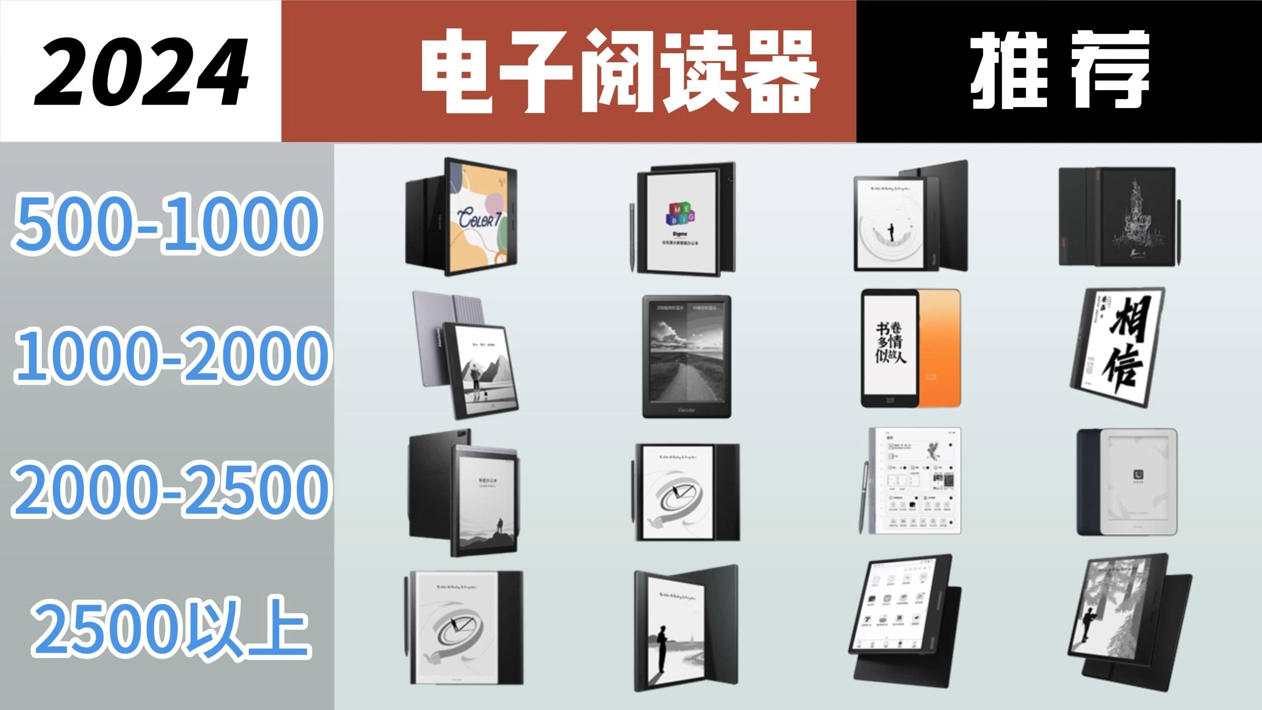 [2024年阅读器推荐] 2024年电子书阅读器选购建议:掌阅、小米、文石、汉王,哪款性能更出众?这几款品牌值得入手!哔哩哔哩bilibili