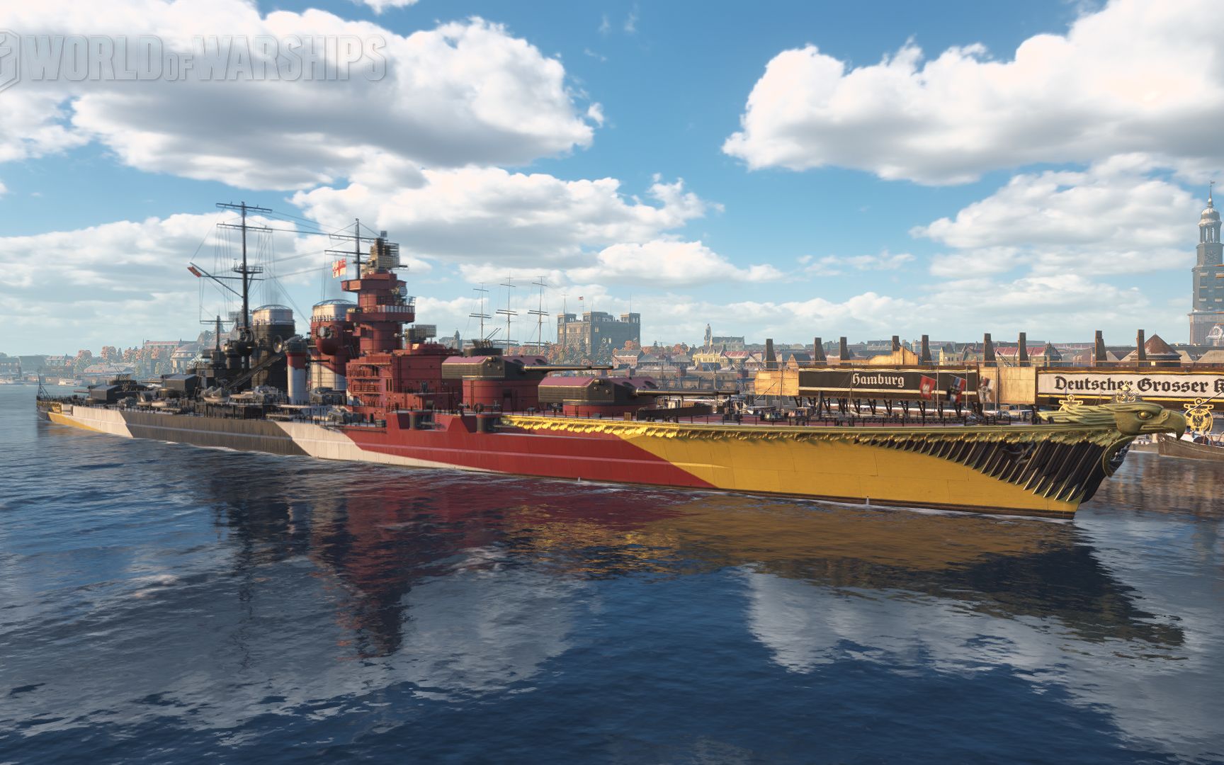 《战舰世界》 左舷伍斯特右舷斯摩棱21w施里芬快乐冲锋