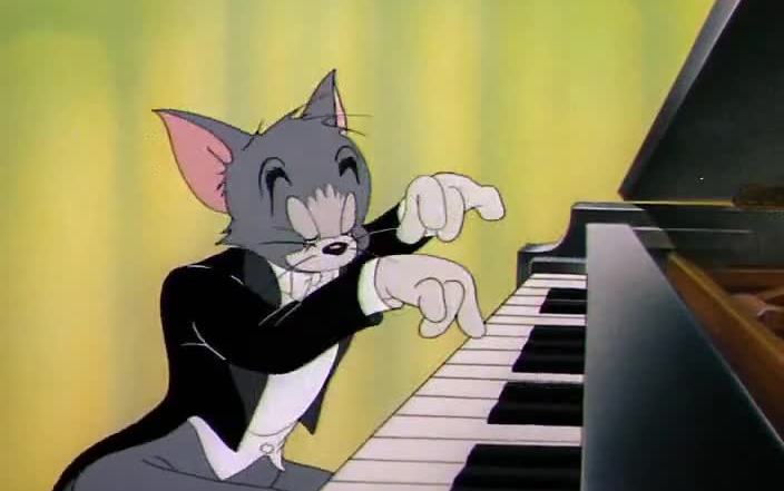猫和老鼠学钢琴图片