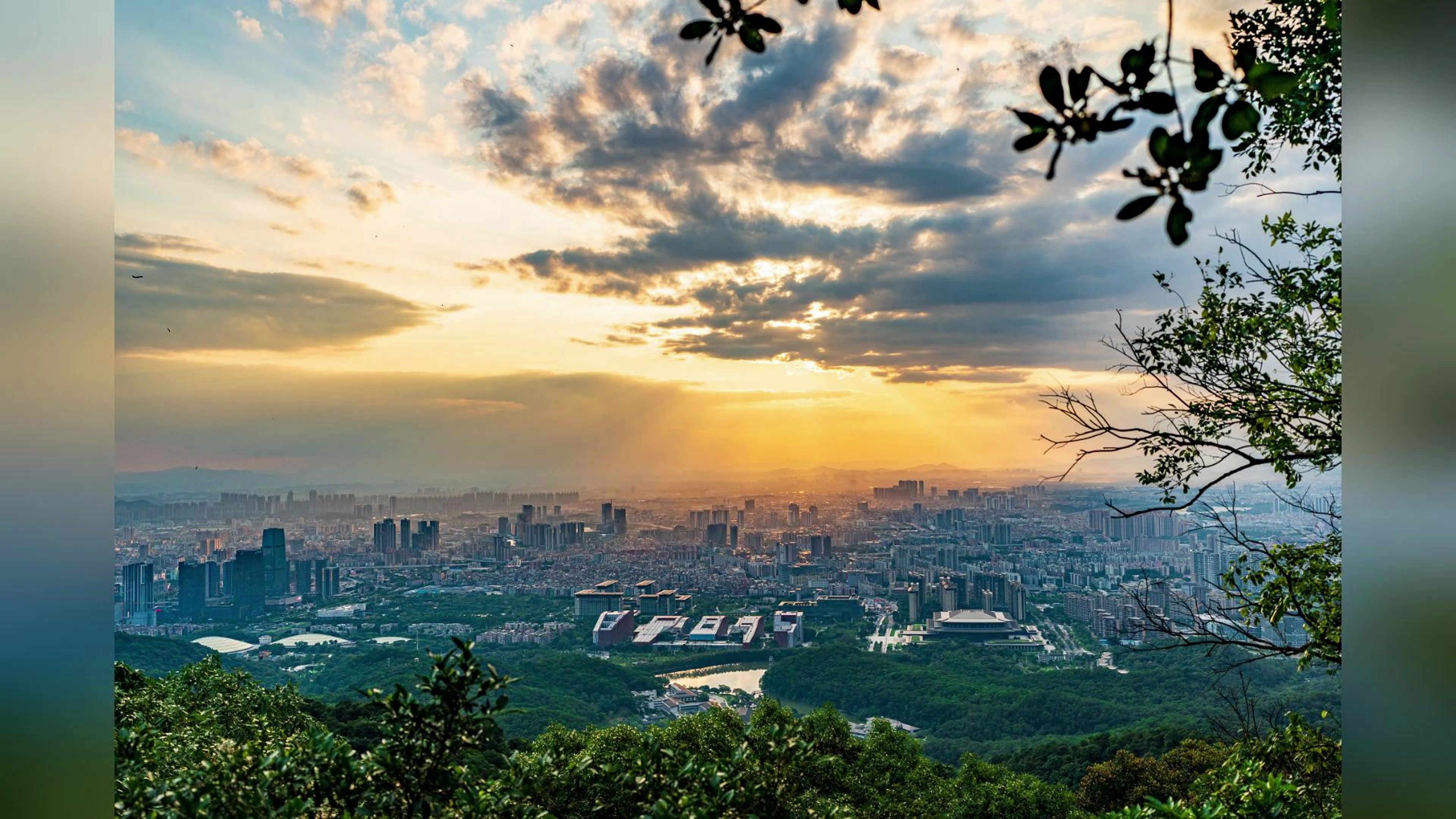 6.2白云山摩星岭日落圣光日转夜延时