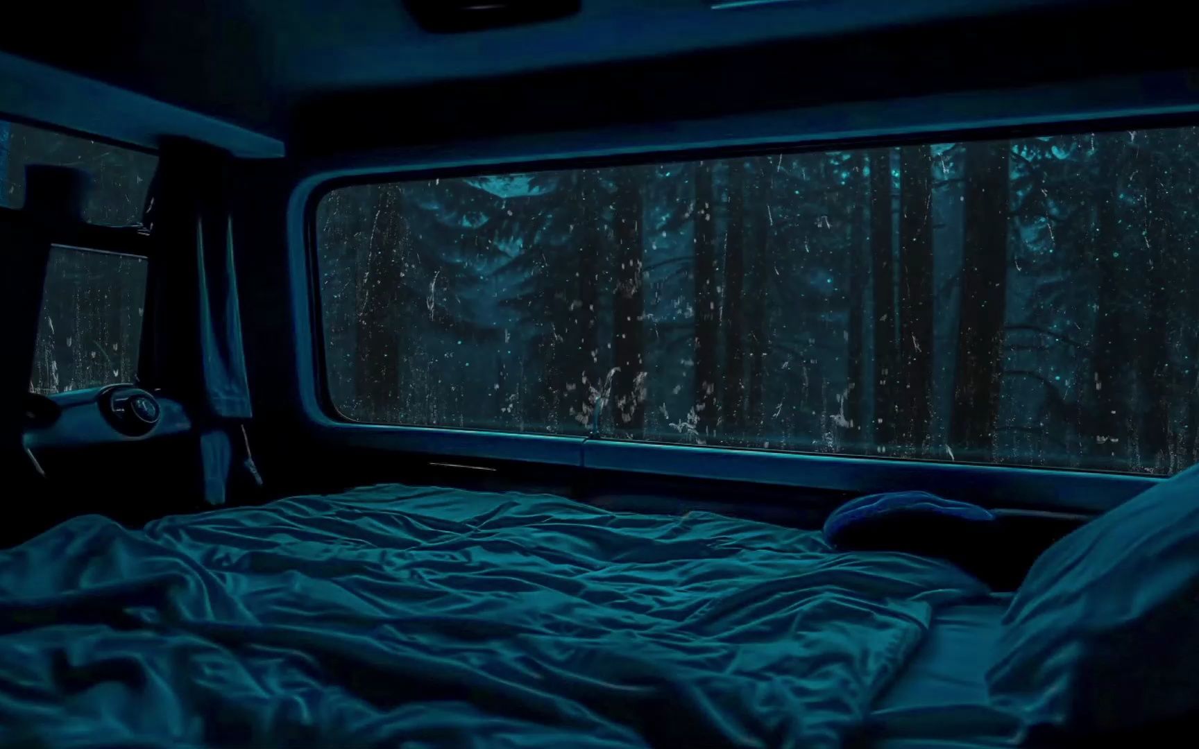 【助眠白噪音】在房车里听着雨声敲打玻璃一觉睡到天亮!