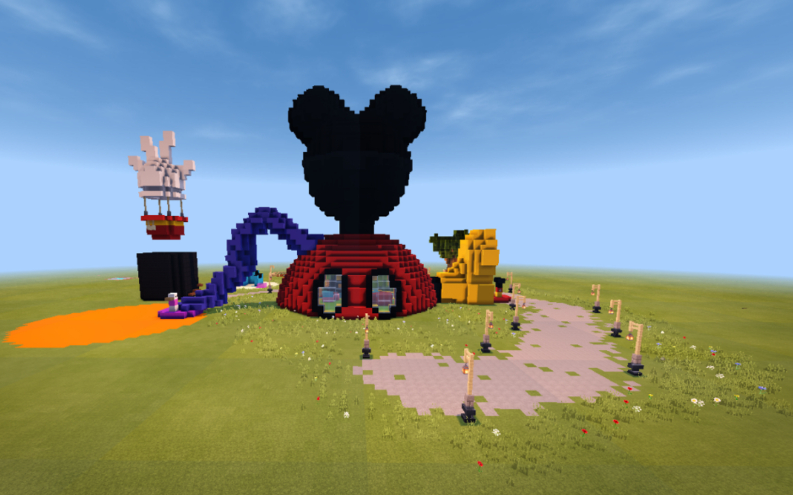 我的世界造出米奇妙妙屋?