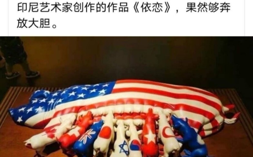 [图]美国与其＂友好＂国家的关系，印度艺术家最直观的体现出来了。