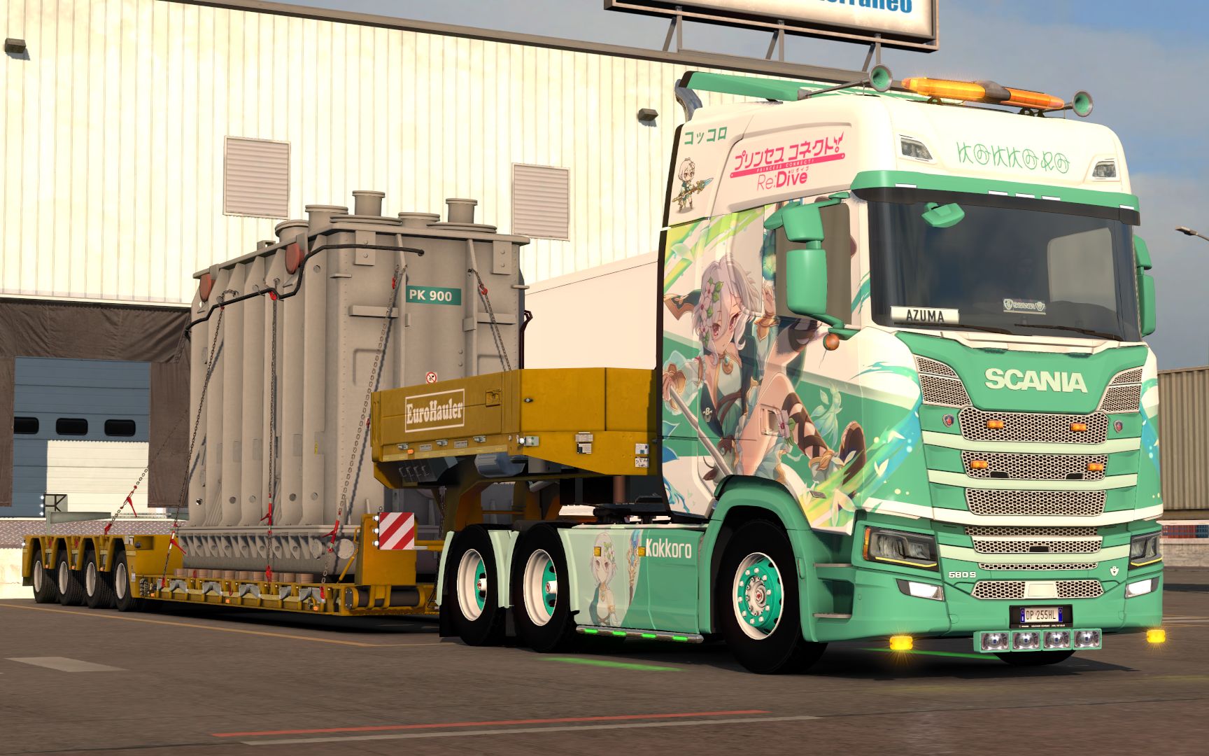 欧洲卡车模拟2孝心变质可可萝痛车大件运输