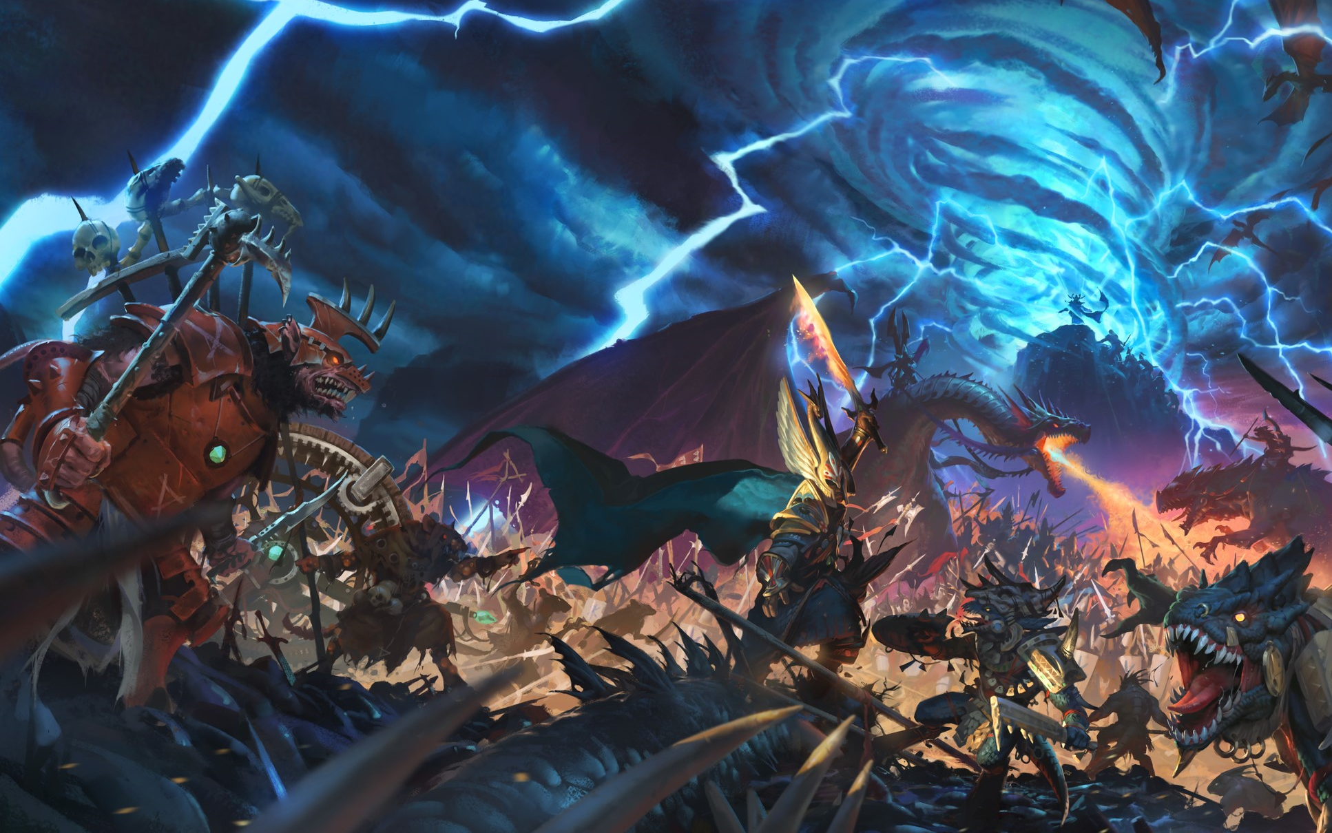 战锤2全面战争4v4万人会战正义vs邪恶诸神的黄昏