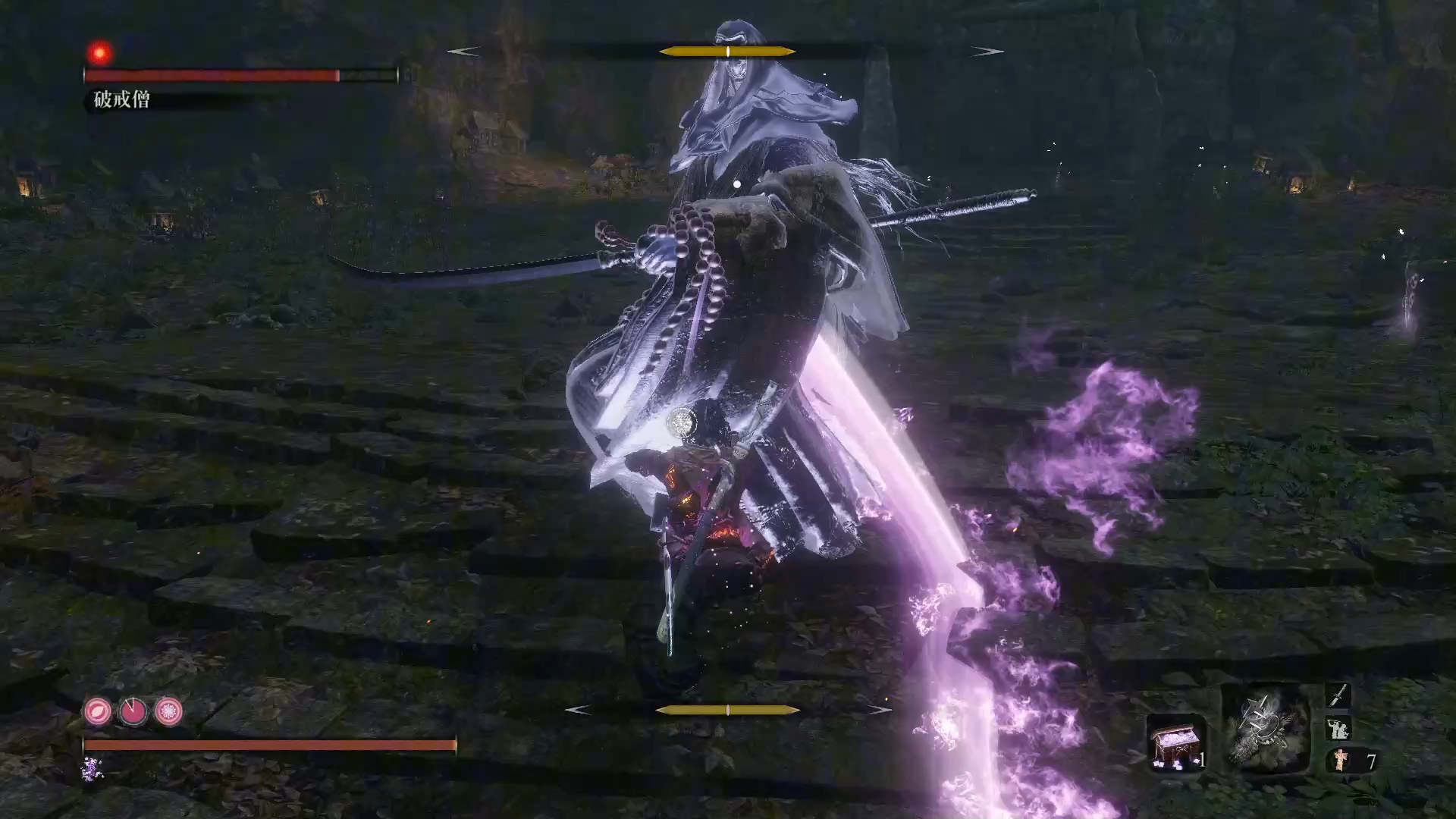 只狼幻影破戒僧纯拼刀打法