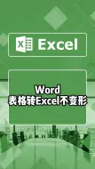 Download Video: Word表格转Excel不变形,再也不用手动调整了#excel技巧 #office办公技巧 #0基础学电脑 #办公技巧