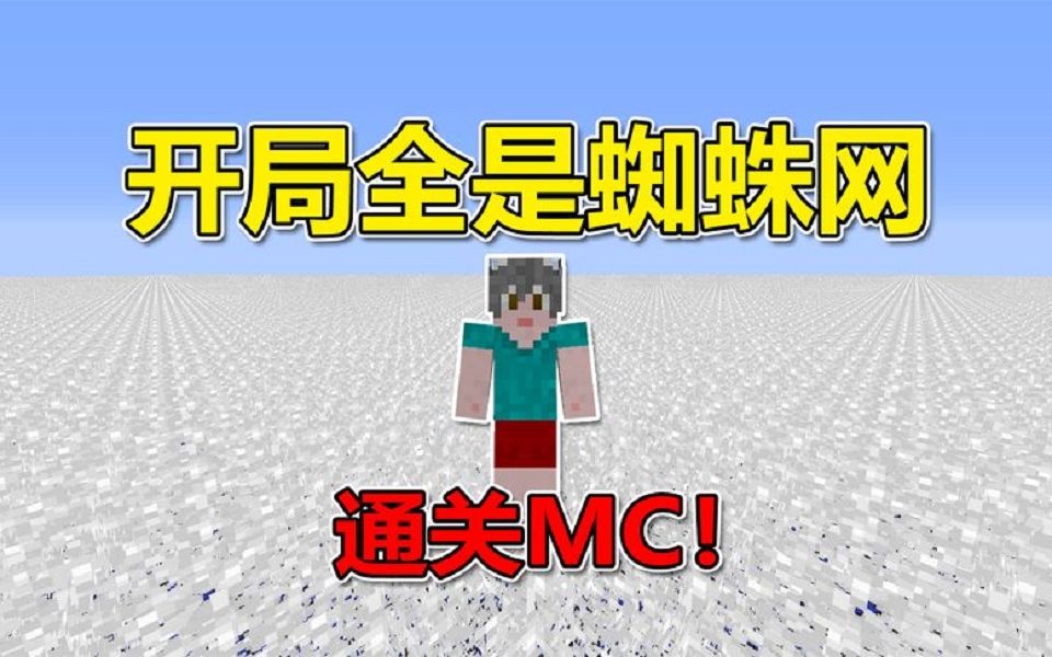 我的世界:开局全是蜘蛛网?通关MC!网络游戏热门视频