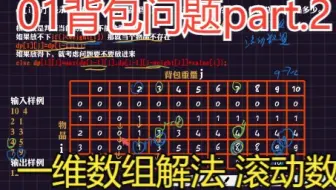 这个视频带你初探01背包问题part.2 一维数组解法 滚动数组