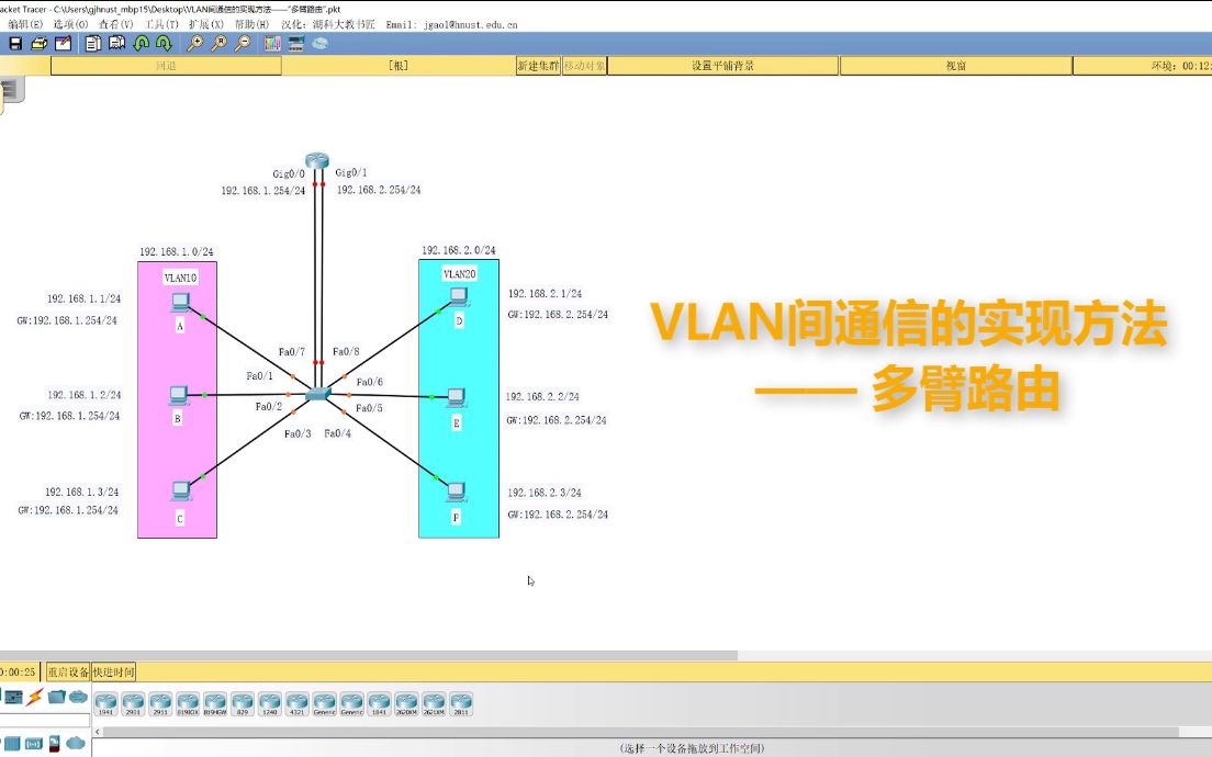 计算机网络仿真实验22:VLAN间通信的实现方法—“多臂路由”(思科Cisco Packet Tracer仿真实验)哔哩哔哩bilibili