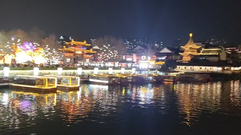 南京夫子庙秦淮河夜景