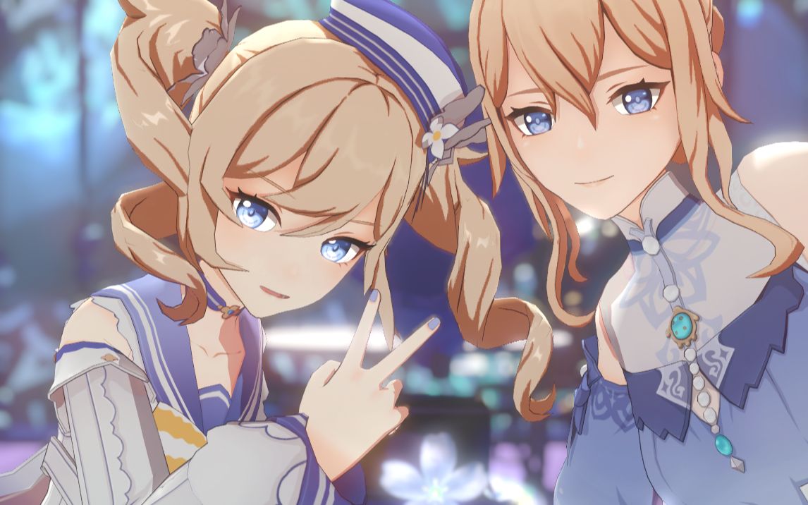 原神mmd与你一同78琴芭芭拉divetoblue