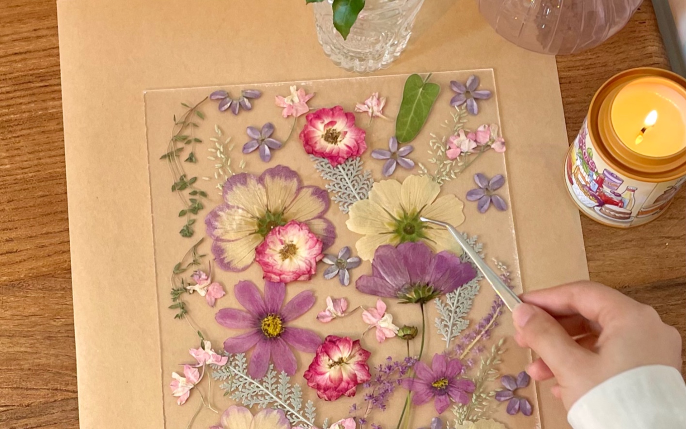 压花画制作过程分享