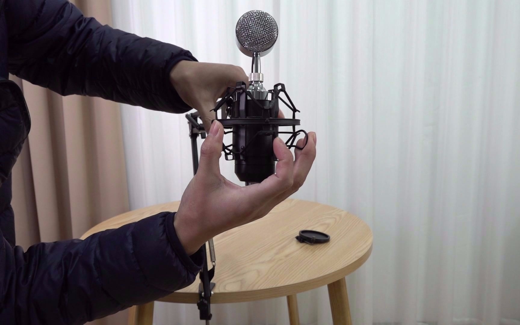 芯鲜lh1n麦克风小号防喷网安装教程