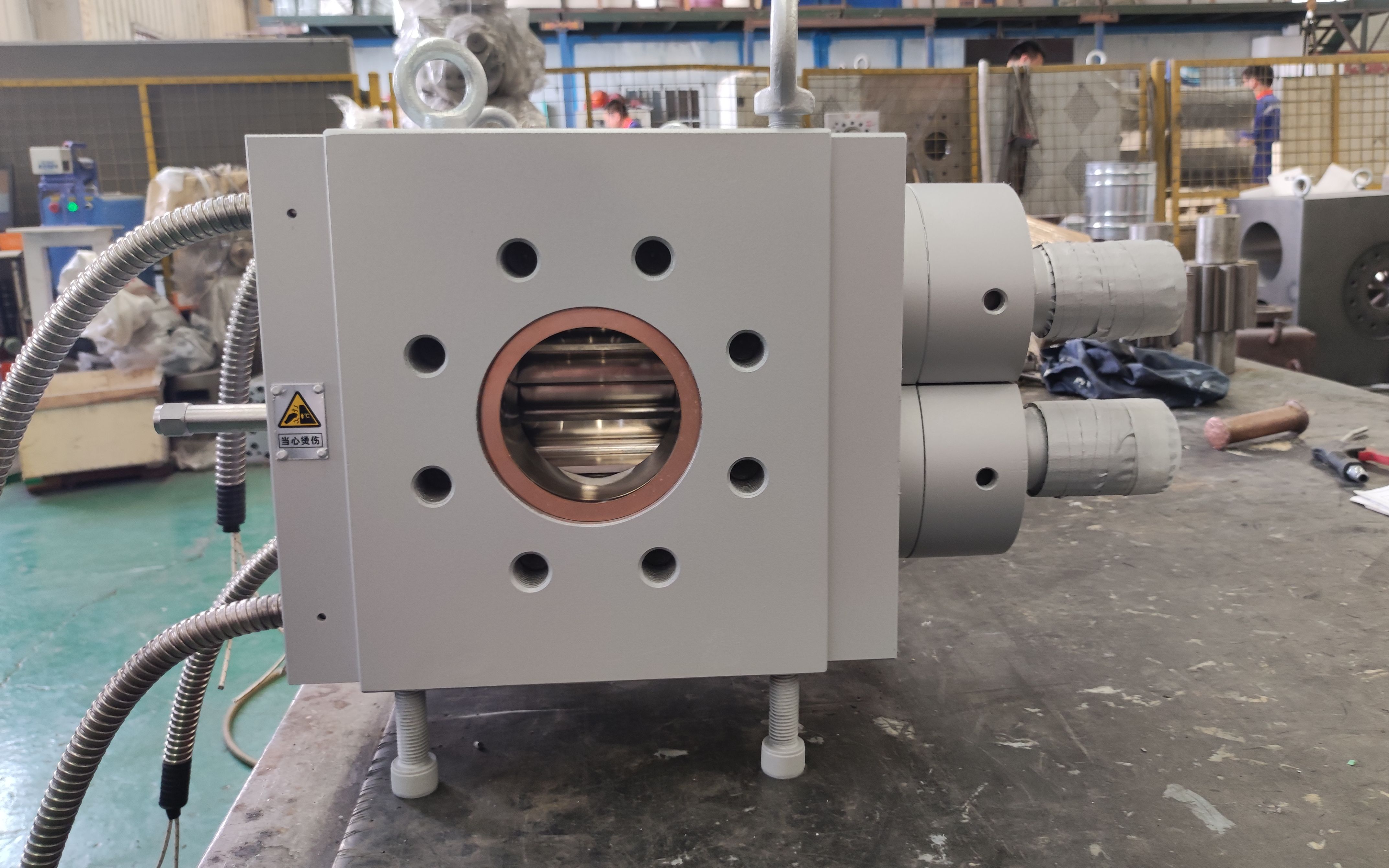 双轴驱动熔体齿轮泵|塑料挤出机熔体增压泵|高粘度聚合物熔体输送泵