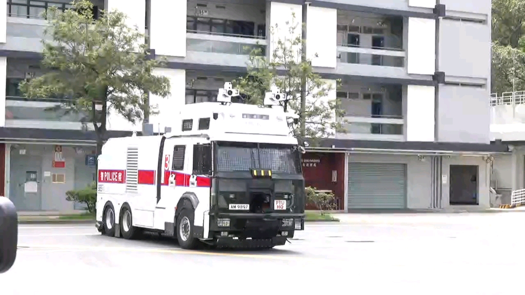 【hkp 香港警察】香港警队水炮车示范使用