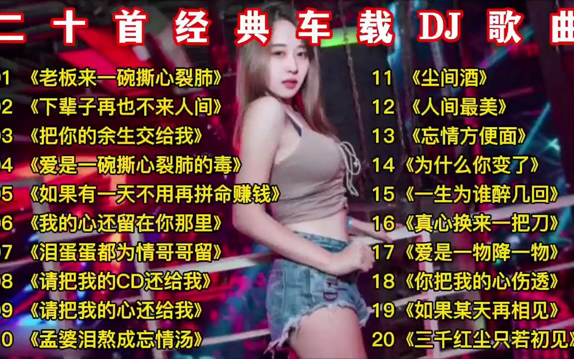 [图]二十首车载DJ《老板来一碗撕心裂肺/下辈子再也不来人间/尘间酒》