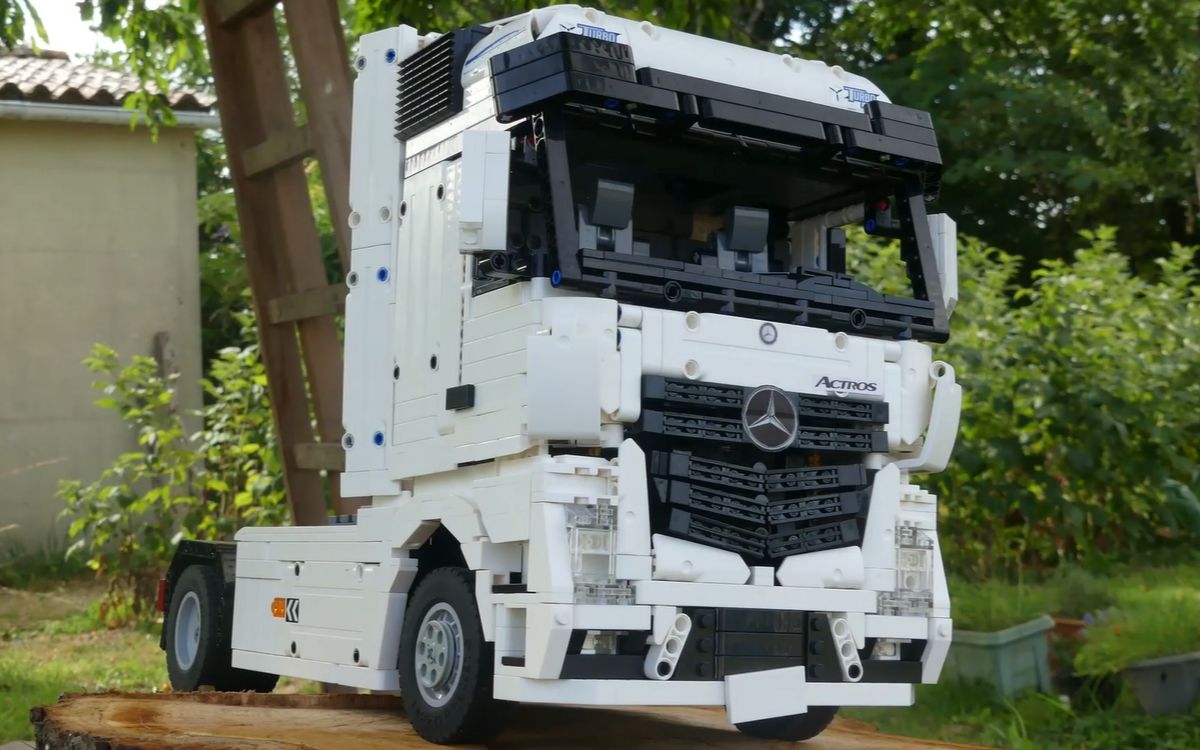 乐高科技moc 奔驰actros mp4 重卡