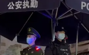 Download Video: 最帅最稳定的铁三角，女子上街遇到武警民警消防员共同站岗