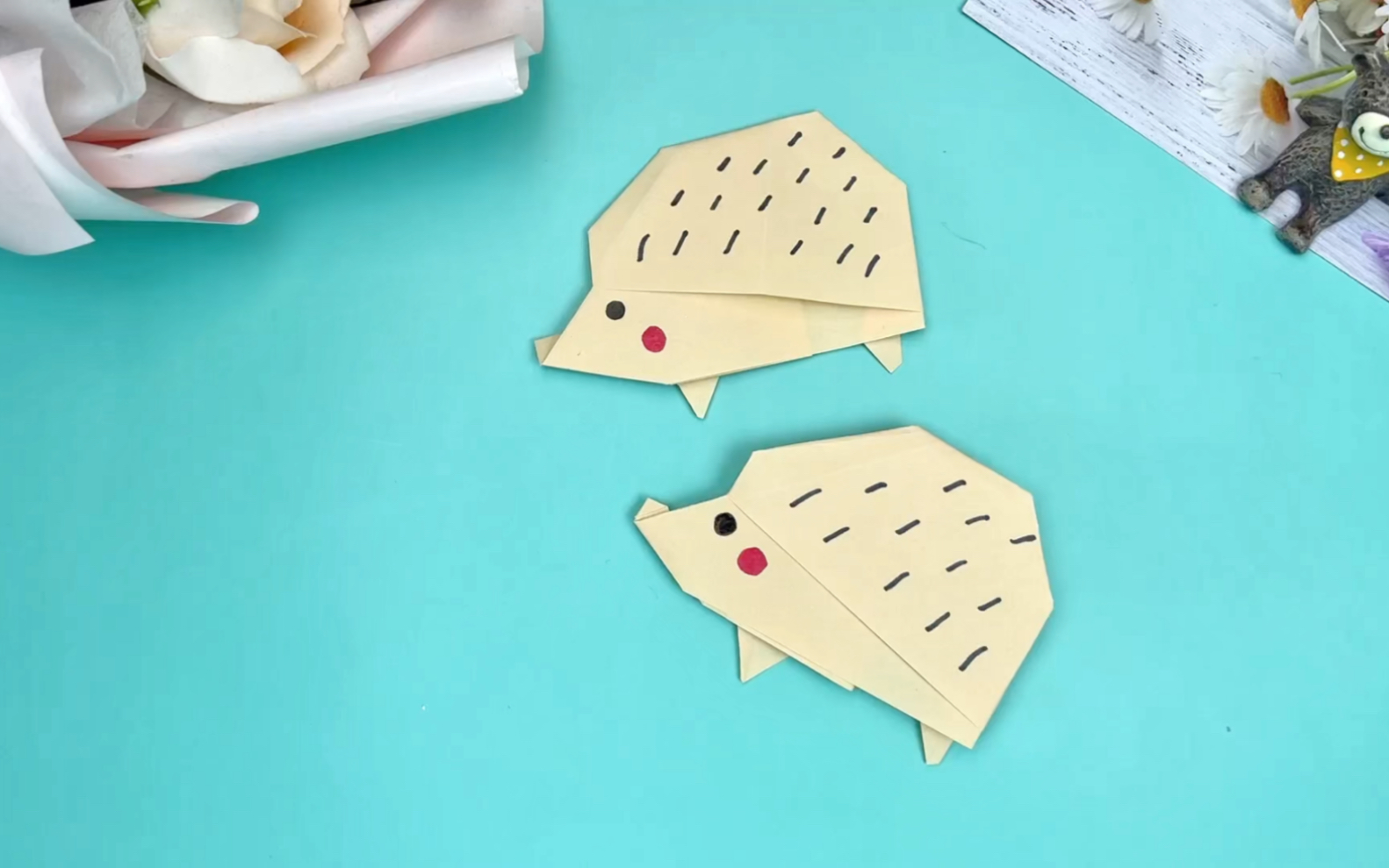 可爱的刺猬折纸教程