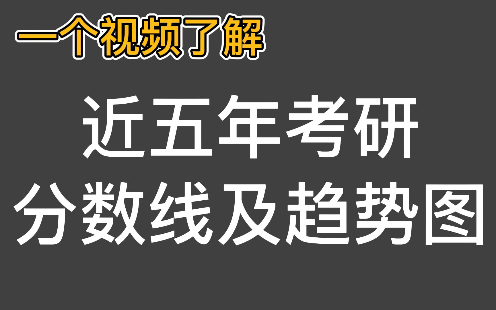 【考研资讯】近五年考研分数线及趋势图哔哩哔哩bilibili