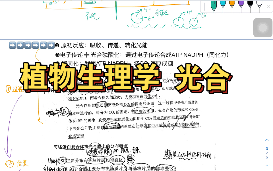 [图]农学考研414植物生理学与生物化学 光合带背