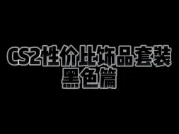 CS2性价比向主战套饰品套装推荐——黑色篇