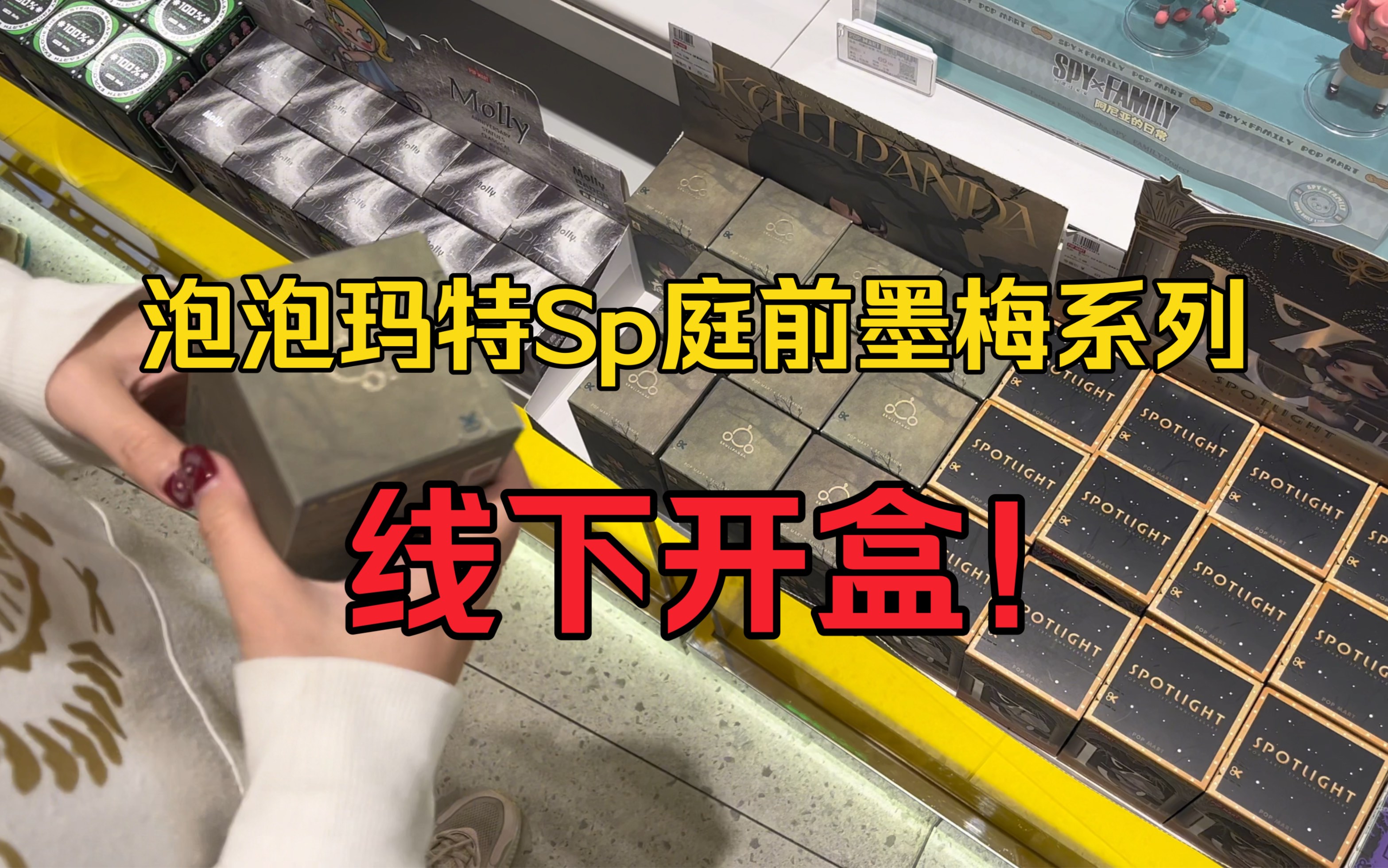 泡泡玛特sp新品!庭前墨梅系列线下开盒