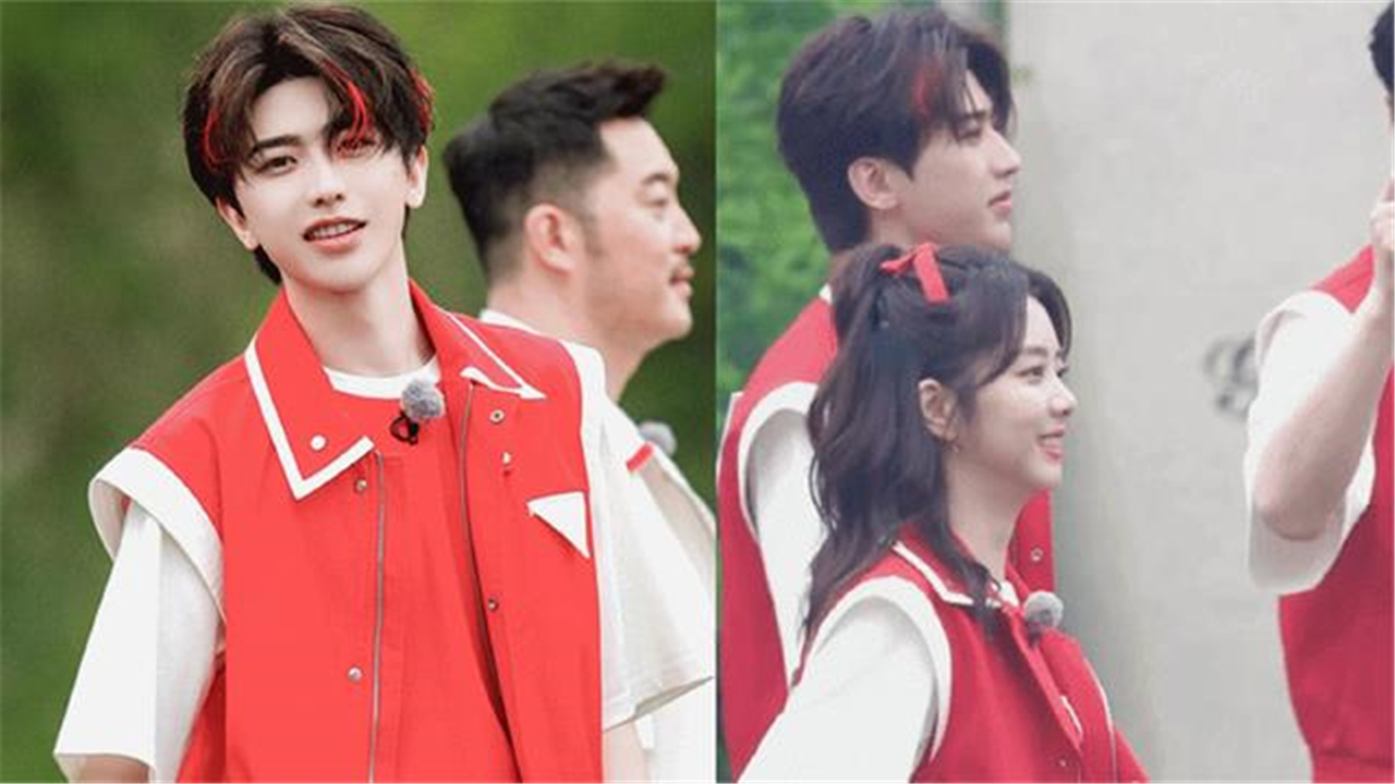 蔡徐坤红色挑染痞帅有型谭松韵金靖等加盟奔跑吧欢笑不断